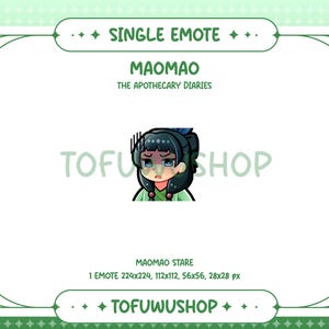 Maomao Emote | Maomao Stare | The Apothecary Diaries | 1 Static Emote for Twitch/Discord/YouTube