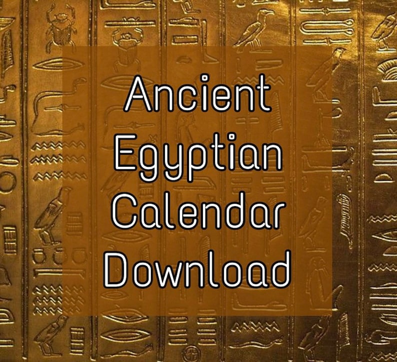 Kemetic Calendar // Ancient Egyptian Calendar // Egyptian Etsy