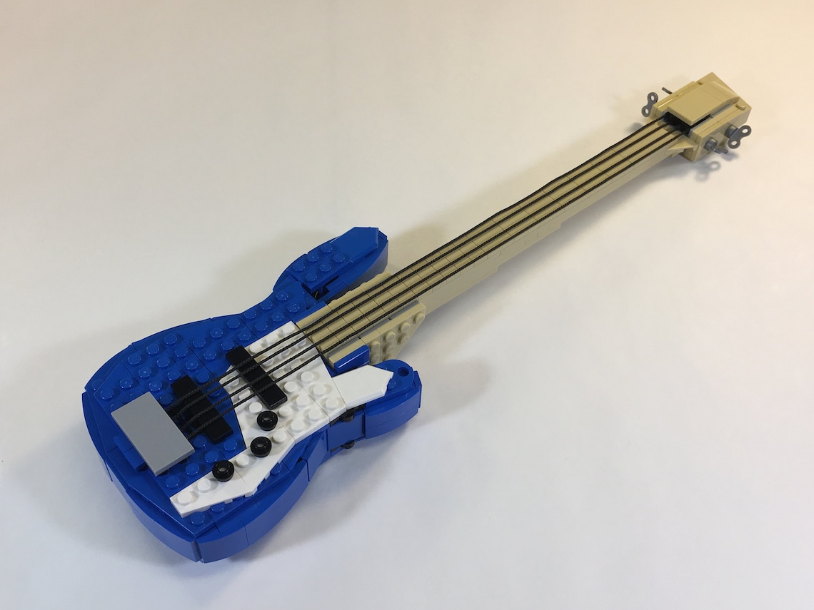 Bass Guitar Set built From Lego Bricks Etsy