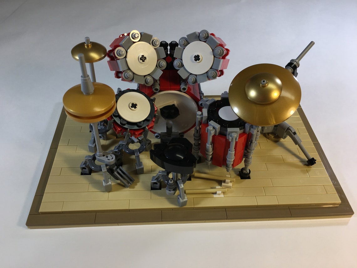 Drumkit Set built From Lego Bricks Etsy