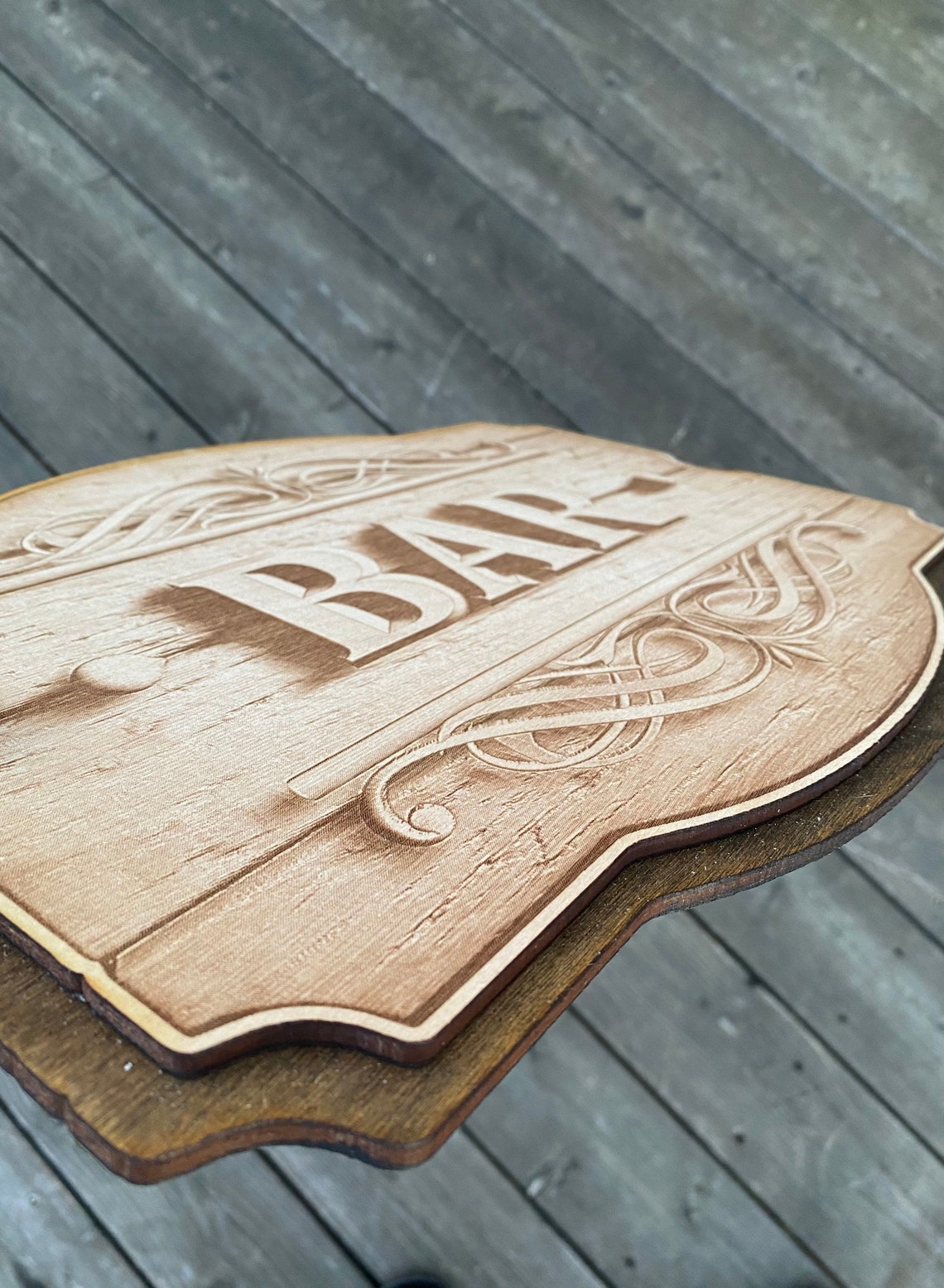 Wood Bar Sign Laser Engraved Bar Sign Bar Decor Home Bar Etsy