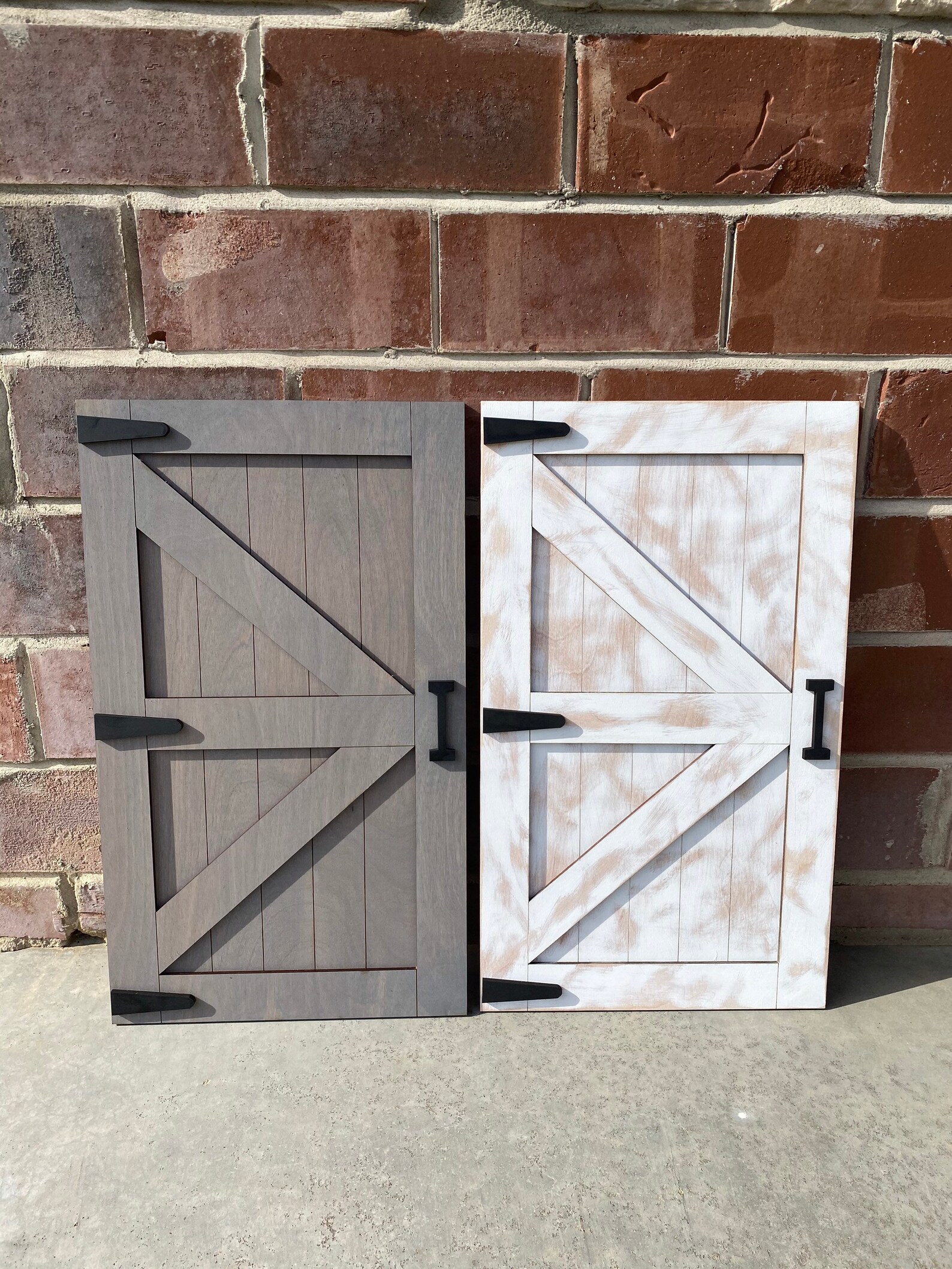 Farmhouse Barn Door Wall Decor Gray Stained Barn Door Decor Etsy