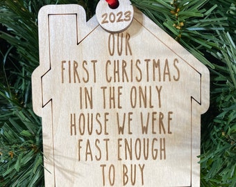 New Home Ornament, First Christmas In Our New Home, New Home Owner Ornament 2024, Personalized New Home Owner Ornament 2024