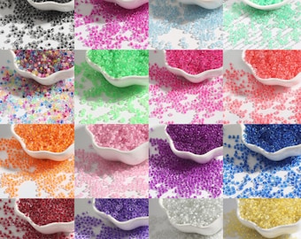 12/0 8/0 6/0 Color Lined Clear Seed Beads 2mm 3mm 4mm - Transparent Color Inside Glass Seed Beads - Color Lined Rocailles