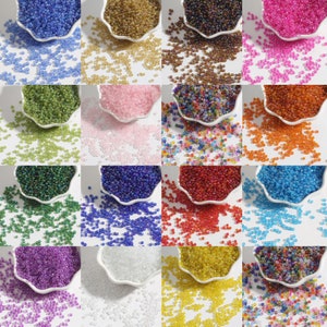 12/0 8/0 6/0 AB Seed Beads 2mm 3mm 4mm - AB Rocailles - Perline di semi iridescenti - Perline di semi arcobaleno - Rainbow Rocailles