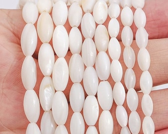 Natural Oval Fresh Water Pearl Beads 4x7mm 5x10mm 5.5x11mm - Freshwater Pearl Oval - Pearl Oval Beads - Oval Shape Beads