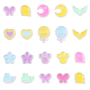 Cuentas para niños de diferentes formas - Cuentas acrílicas transparentes coloridas para niños - Cuentas lindas para hacer joyas para niños - Encanto para niños - Encanto para niños