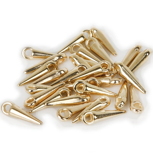 Charmes à cône d’or, Charme minimaliste CCB, Charmes géométriques, 4x13mm, 4x23mm, 5x24mm