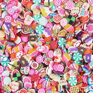 1000Pcs Sweets Ice Cream Candy Muffins Cake 4-6mm Polymer Clay Crafts Flatback Cabochon Scrapbooking for Embellishments Nail Stickers Art