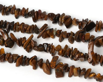 yellow tiger eye chip beads natural gemstone chip beads chip beads 4x8mm irregular pebble nugget chips beads tiger eye tiger eye chips