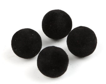 20 flocked 12 mm beads in