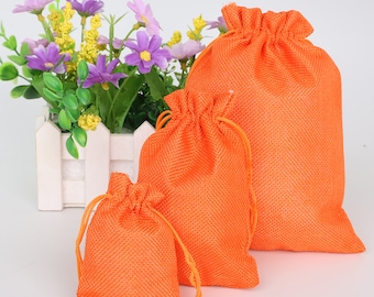 5x Gift Bags Flower Decoration Mini Easter Treats Gift Pouches Cotton 7.5 x9cm