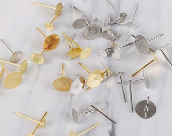 800pcs//Box Earrings Making Supplies Jewelry Starter Kit Ear Stud Post Pads