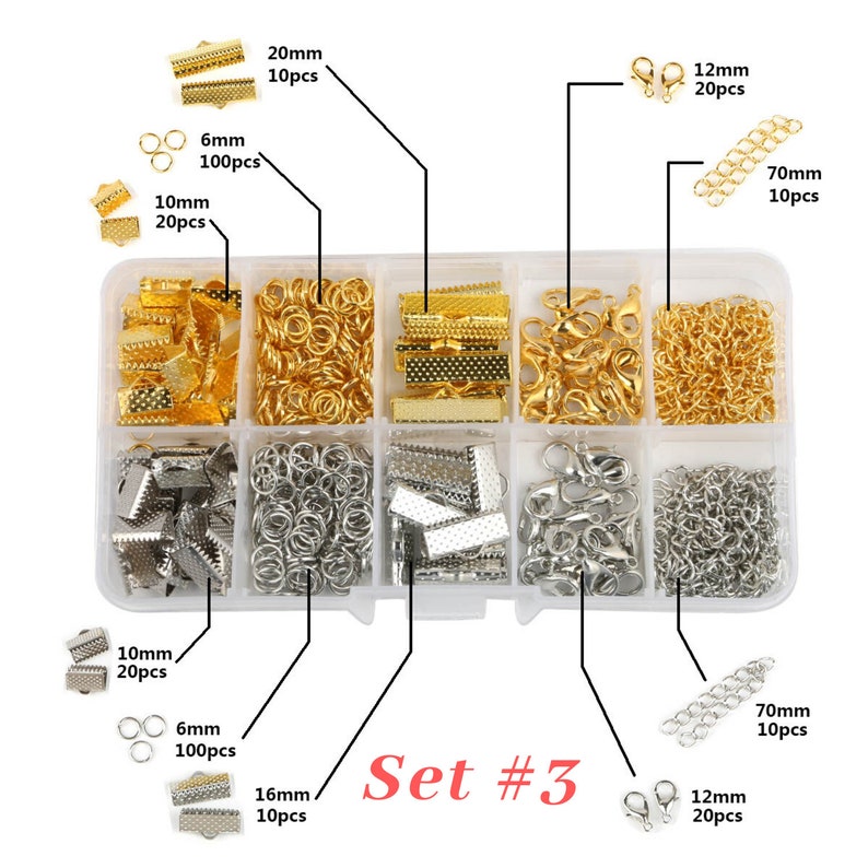 5 COLORS Jewelry Findings Set Jewelry Findings Kit Jump Etsy