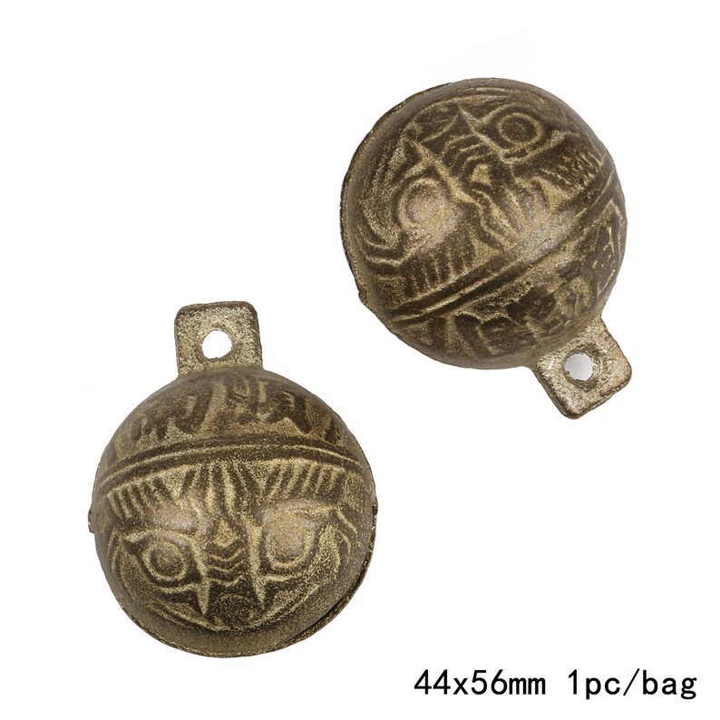 7 Größen Messing Tigerglocke Jingle Bell Pet Bell Antik Bronze Glocke Bild 9