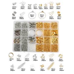 Earring Making Kit, Anezus 2320Pcs Earring Making Supplies Kit with Earring  Hooks Findings, Earring Backs Posts, Jump Rings for Jewelry Making Supplies