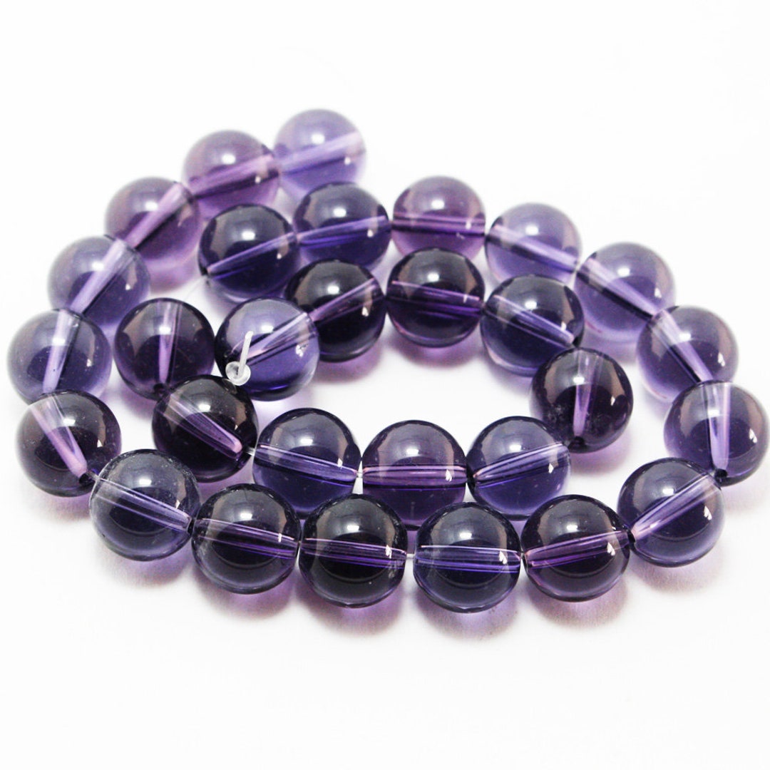 Violet Purple Crystal Glass Beads Round Smooth 4mm 6mm 8mm Etsy
