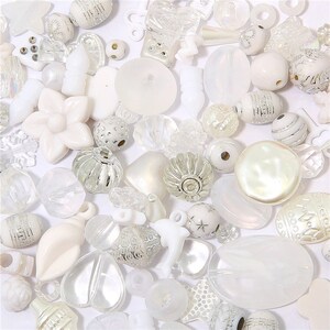 Clear Mixed Shape Acrylic Beads - Transparent Beads Assorted Sizes - Charms - Mixed Size Beads - Jewelry Making Set - Beads Set - 80-150 Pcs