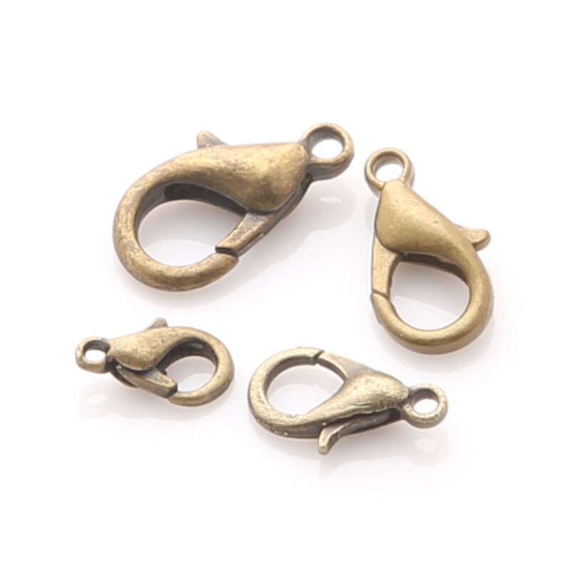 Bulk 100 Alloy Lobster Clasps 10mm 12mm 14mm 16mm Lobster Etsy