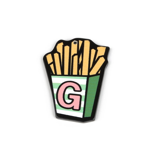 Buy Acrylic French Fries Enamel Charm Pendant W/ Hole
