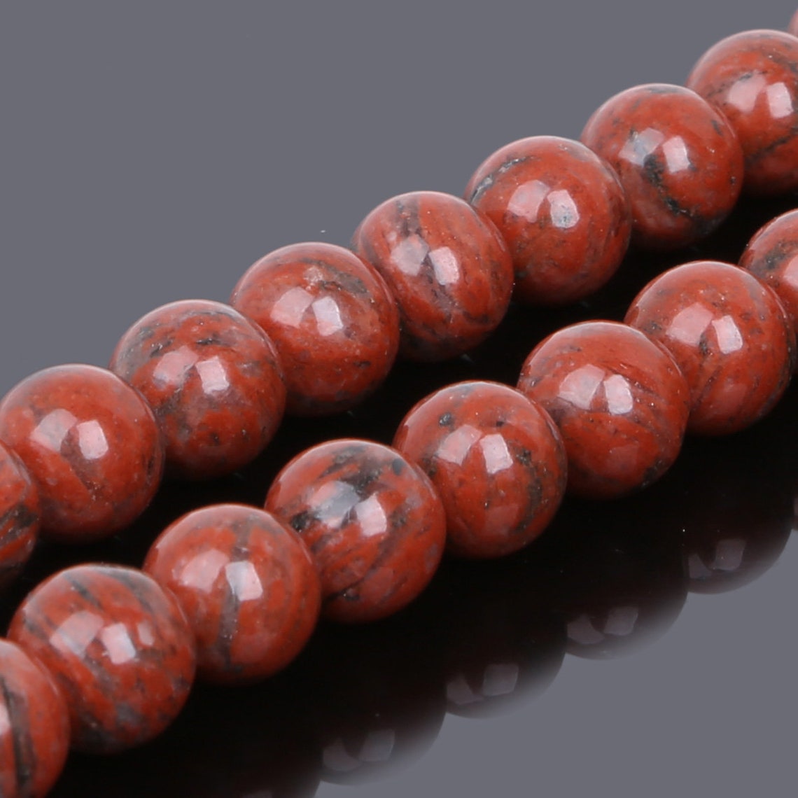 Red Sesame Jasper Beads 6mm 8mm 10mm Round 15 Strand Etsy