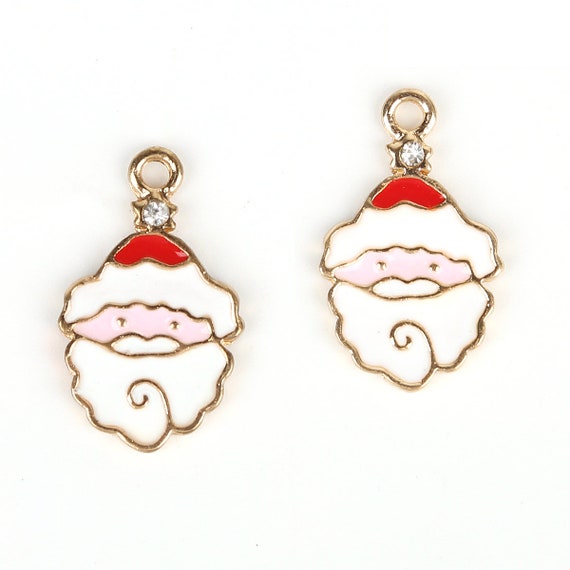 5pcs Small Santa Claus Pendant, Bronze Christmas Santa Charms, Christmas  Jewelry, Christmas Gift, 14*24mm