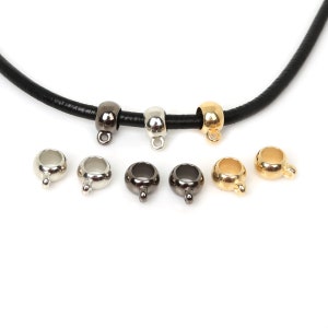 Smooth Simple Minimalist Pendant Bail in Gold Silver or Black - Jewelry Making Supplies Necklace Pendant Findings - 12mm 13mm
