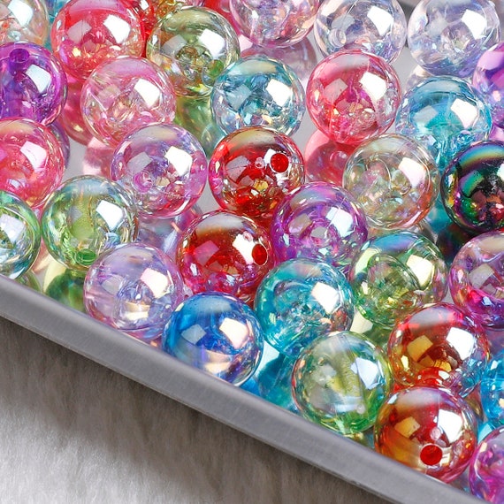 Opaque Pastel Acrylic Beads, Color Mix, 6mm Round - Golden Age Beads