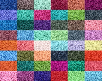 60 opciones de color 3mm perlas de semillas opacas 8/0 - 1000 piezas - Tamaño del agujero de 1 mm - Perlas de semillas de alta calidad - Perlas de semillas multicolores Diferentes colores