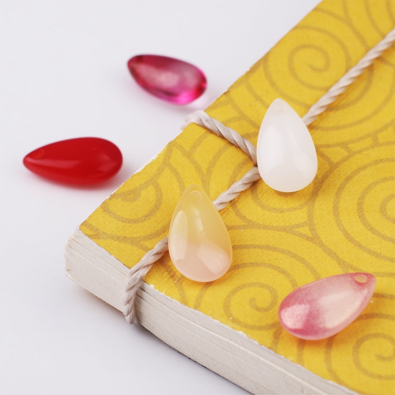 Teardrop Charm 14x8mm 10pcs Glass Teardrop Beads Crystal Teardrop Pendant