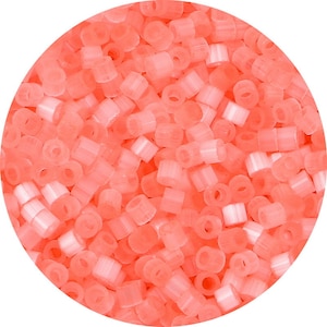 2,5 mm arancione Cat Eye tubo perline - perline tubo di vetro color caramella - perlina a forma di tubo cilindrico - occhio di gatto - dimensione del foro 1 mm - 740 pezzi