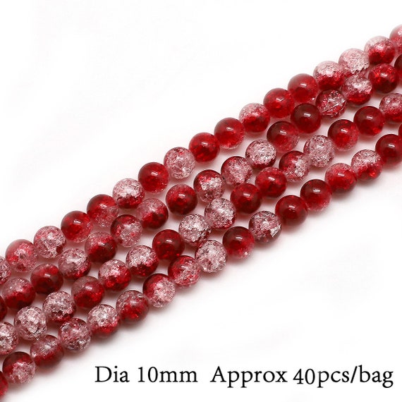 Perline Di Vetro Craquelé Colorate - Perline Rotonde Da 4 Mm, 6 - Foto 2