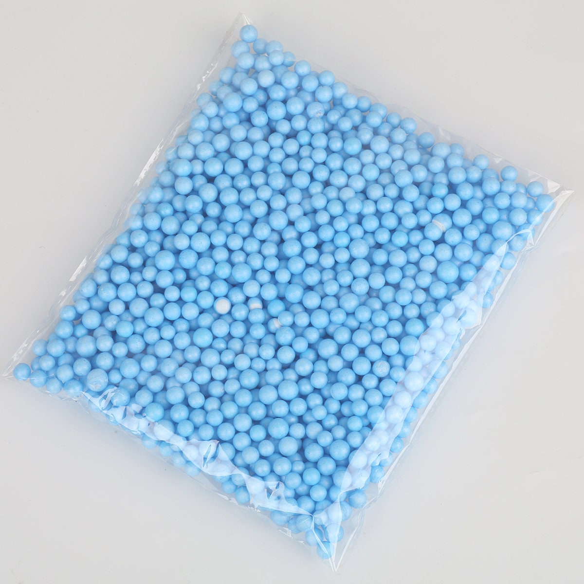 Large Box/Bag 8” x 7” x 3” - Marshmallow Foam Beads For Slime - Smurf Blue