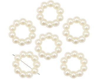 Acrylic Pearl Hoop Charms in AB and Ivory 10mm 14mm - Pearl Hoop Jewelry - Pearl Beads - Pearl Pendant - Jewelry Making DIY - Hoop Jewelry