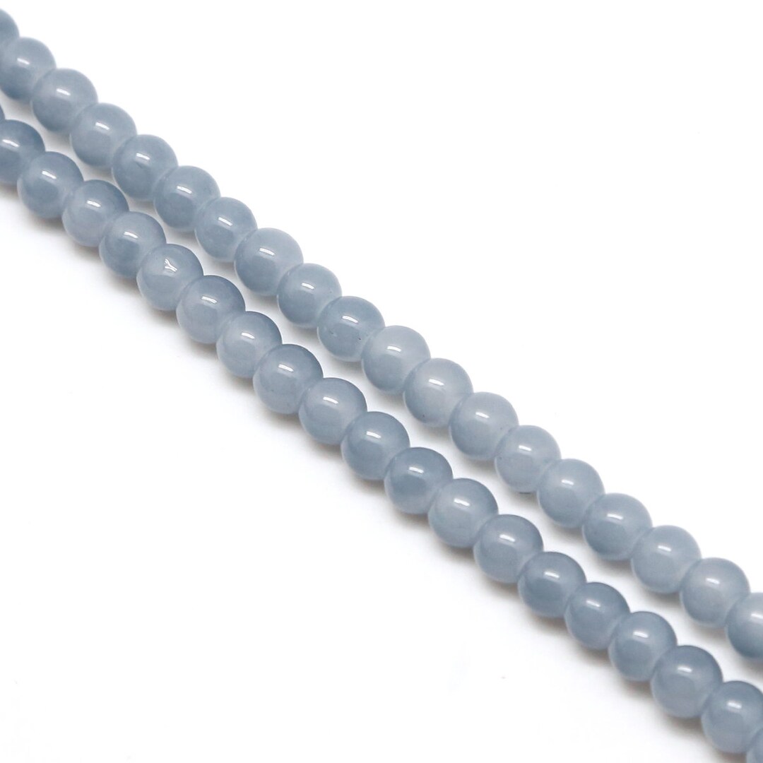 Grey Crystal Round Beads Opaque Grey Glass Beads 4mm 6mm 8mm Etsy