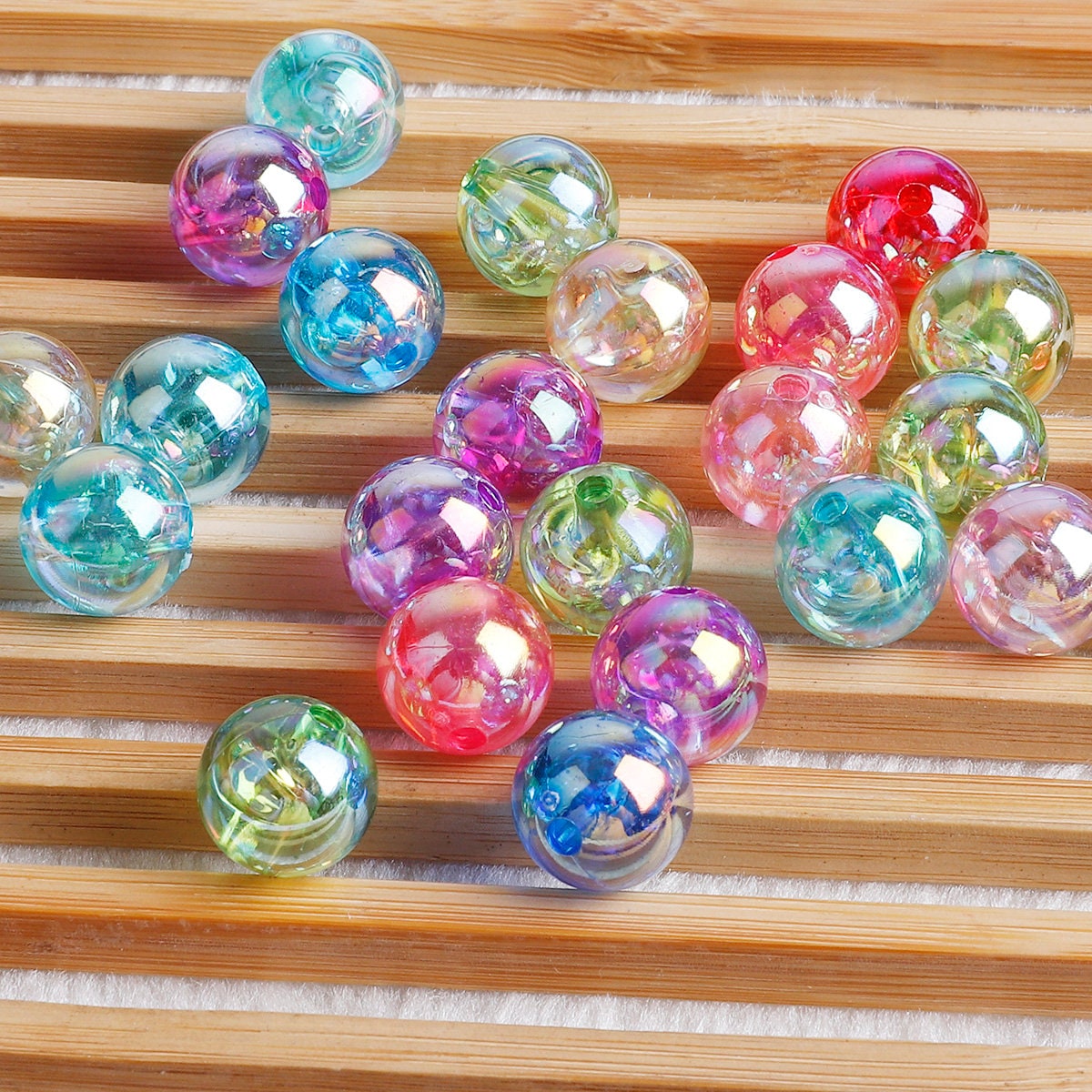 AB Transparent Mix Assorted Colors Acrylic Beads Iridescent - Etsy