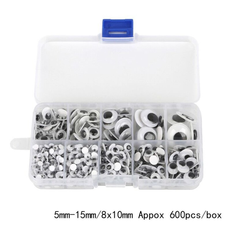 600pcs MIX SIZE Googly Wiggly Eyes Box Set Assorted Flatback Etsy