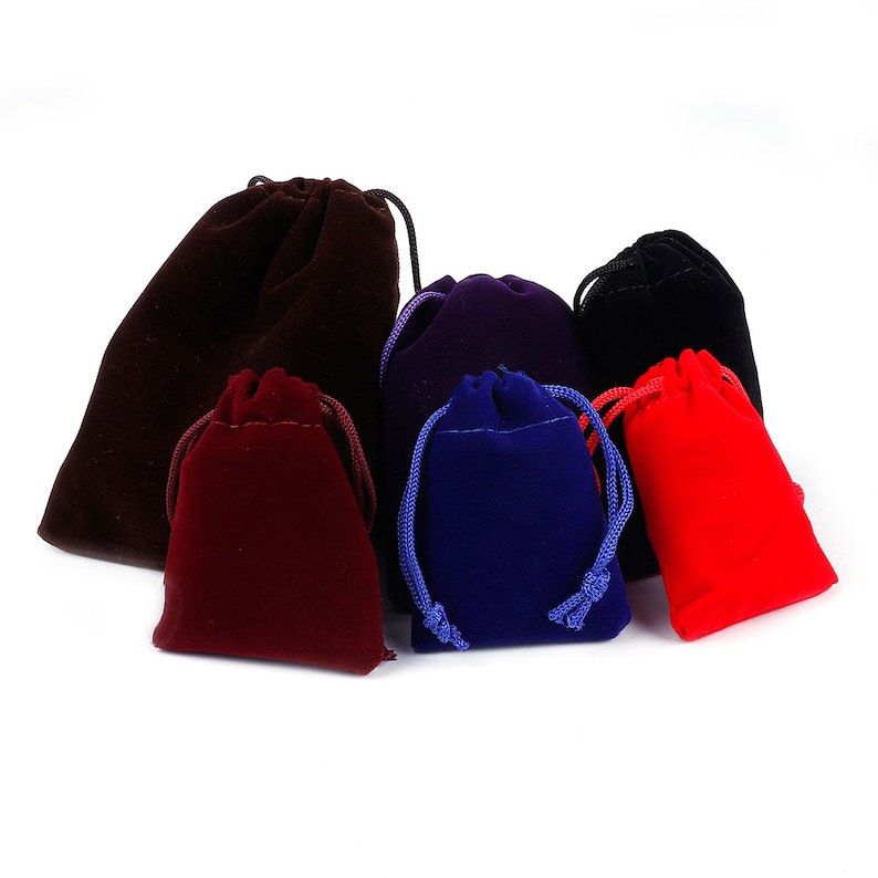 10pcs Smooth Velvet Bags 4 SIZES Velvet Drawstring Bag Etsy