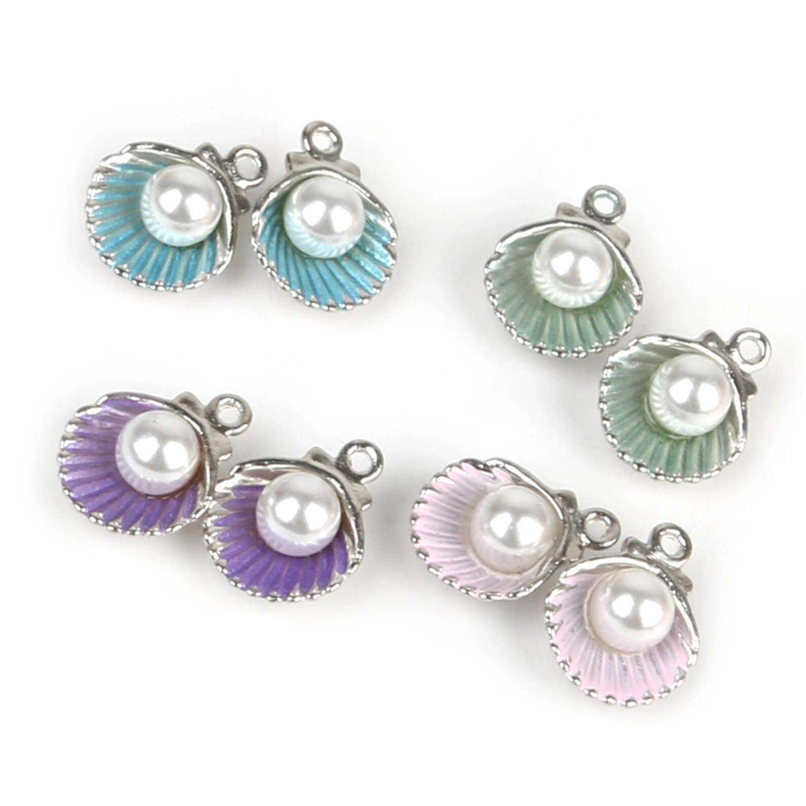 10pcs Shell Pearl Charms Shell Charms Shell Pearl Earring Etsy