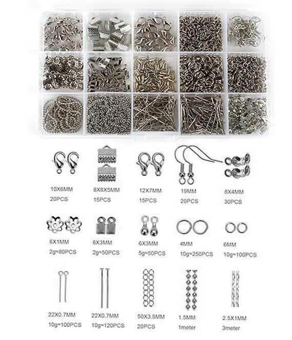 Box of Earrings Hooks and Open Jump Rings Set,earrings Clasps