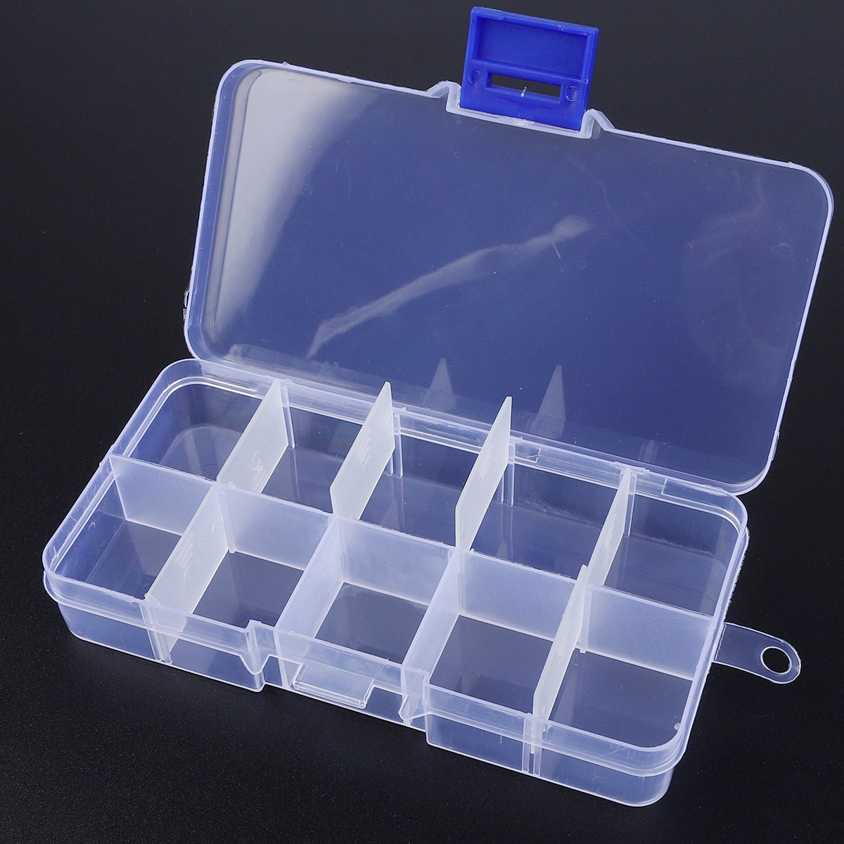 Generic Portable 10/15/24 Compartment Detachable Jewelry Bead Storage Case  Organizer Box