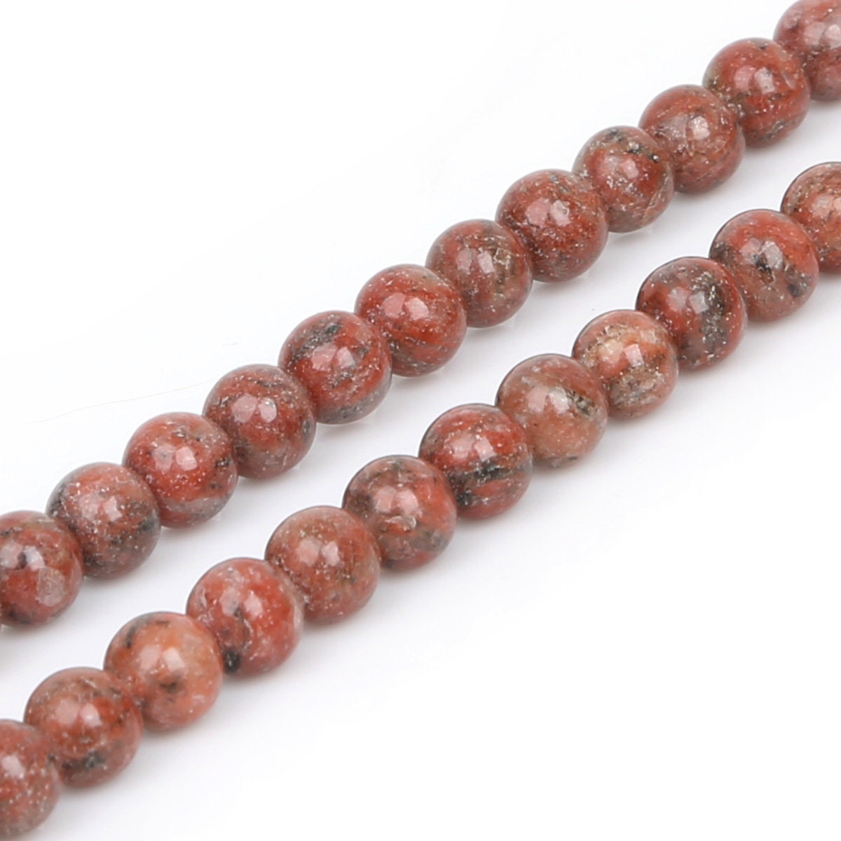 Red Sesame Jasper Beads 6mm 8mm 10mm Round 15 Strand Etsy