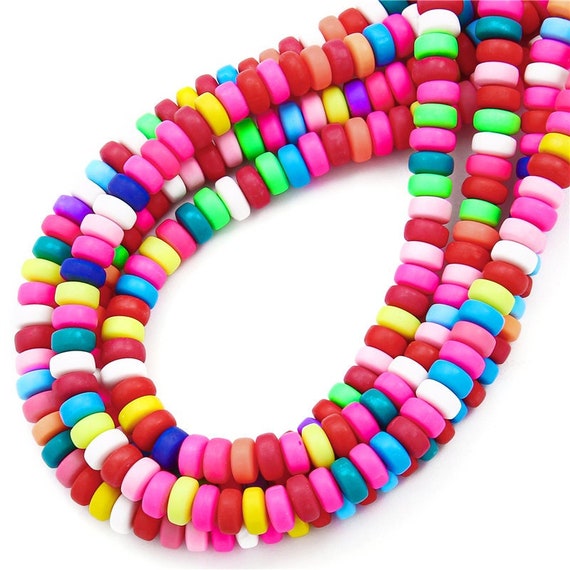 Polymer clay disc beads best sale