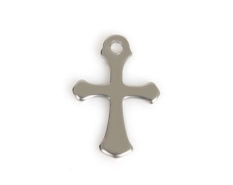 50 STÜCK Kreuz Charm, Kreuz Anhänger, Silber Kreuz, christliche Charms, religiöse Charms, 9x13mm