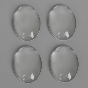 Clear Transparent Glass Cabochon Dome Flat Back Crystal Magnify - Foto 3