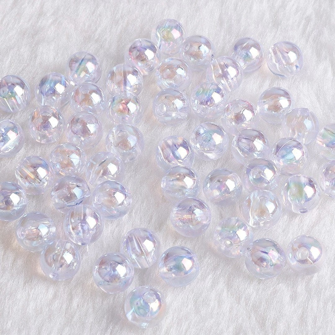Stones Beads 100pcs/pack Acrylic Number Loose Beads Flat Round Beads DIY  Hand Beads Accessori Glue for Bracelet Making (A, One Size)
