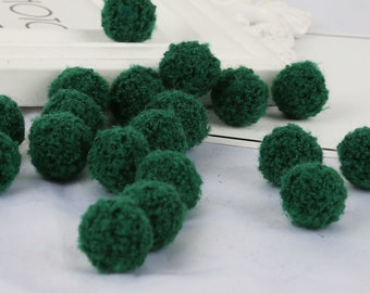 Forest Green Pom Pom, Polyester Pom Pom, Pom Pom Ball, Knit Pom Pom 15mm(50pcs/bags), 20mm(20pcs/bag)