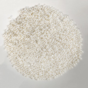 1000pcs 3mm Small Ivory Pearls - Czech Round ABS Imitation Pearls - 1mm Hole
