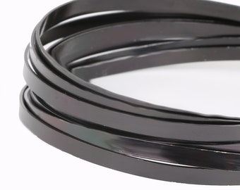 10 Feet Black Flat Smooth Aluminum Wire 5x1mm - Flat Wire - Craft Wire