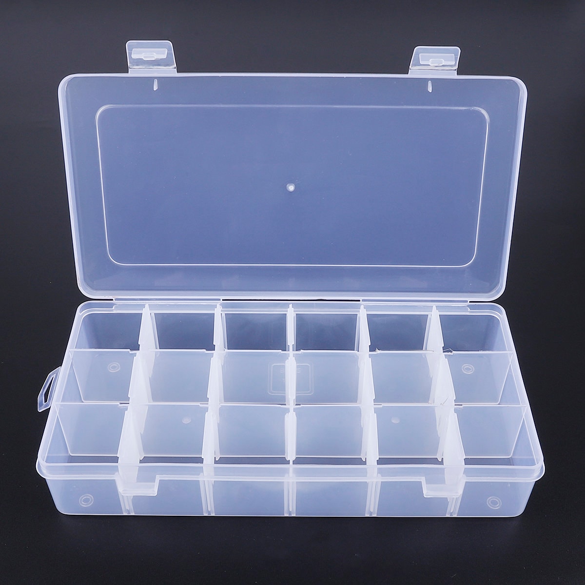 48Pcs Clear Small Plastic Containers Transparent Storage Organizer Box with  Hinged Lid for Items Crafts Jewelry Package Cases